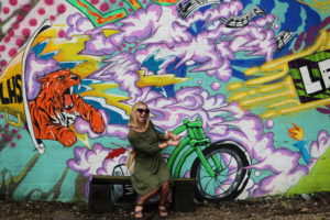 Interactive mural of Lebanon High School on the Big 4 Trail.