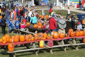 pumpkins and hayrides at lions park in Zionsville, IN