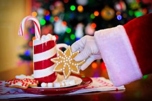 santa and cookies